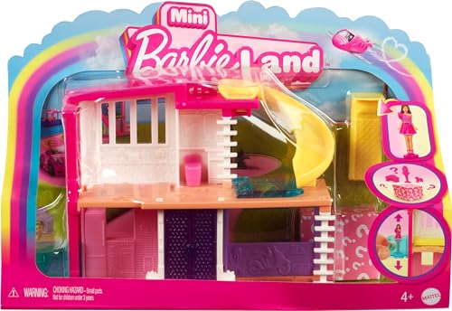 0194735245284 - BARBIE MINI BARBIELAND DOLL HOUSE SETS, MINI DREAMHOUSE WITH SURPRISE 1.5-INCH DOLL, FURNITURE & ACCESSORIES, PLUS ELEVATOR & POOL (STYLES MAY VARY)