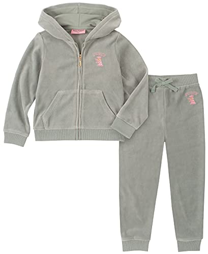 0194753226166 - JUICY COUTURE BABY GIRLS 2 PIECES HOODED JOG SET, SAGE, 24M