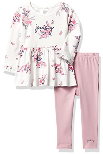 0194753851887 - JUICY COUTURE BABY GIRLS 2 PIECES LEGGINGS SET, EGRET GROUND, 12M