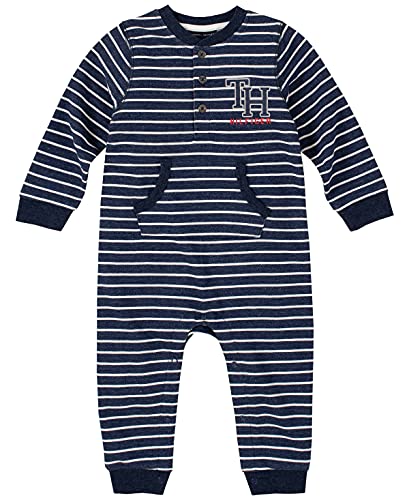 0194753891678 - TOMMY HILFIGER BABY BOYS COVERALL, SINGLE DYED MEDIEVAL BLUE/MARSHMALLOW, 12M