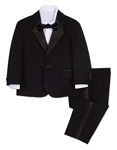 0194931254721 - NAUTICA BABY BOYS 4-PIECE TUXEDO WITH DRESS SHIRT, BOW TIE, JACKET, AND PANTS, BLACK, 6-9 MONTHS