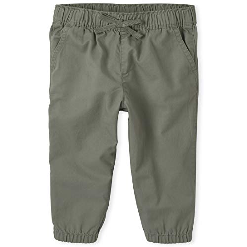 0194936107381 - THE CHILDRENS PLACE GIRLS BABY AND TODDLER PULL ON BEACH PANTS, OLIVE IT, 6-9 MONTHS
