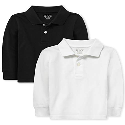 0194936458346 - THE CHILDRENS PLACE BABY AND TODDLER BOYS UNIFORM LONG SLEEVE PIQUE POLO 2-PACK, MULTI CLR, 18-24MONTH