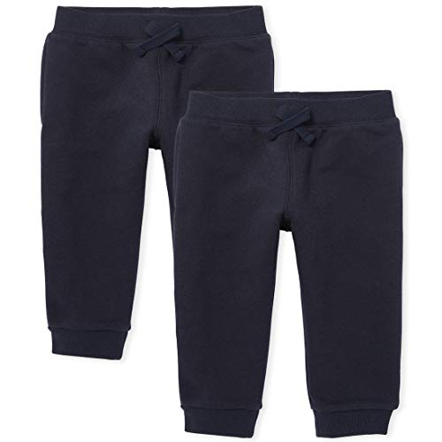 0194936467270 - THE CHILDRENS PLACE BABY AND TODDLER BOYS UNIFORM ACTIVE FLEECE JOGGER PANTS 2-PACK, NEW NAVY, 18-24MONTH