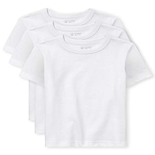 0194936470300 - THE CHILDRENS PLACE BABY AND TODDLER BOYS BASIC LAYERING TEE 3-PACK, WHITE, 12-18MOS