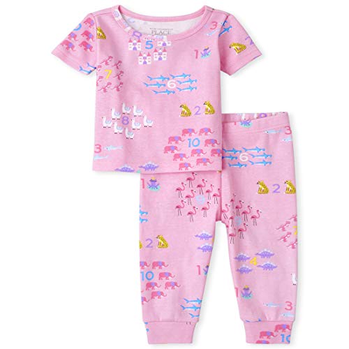 0194936512390 - THE CHILDRENS PLACE BABY AND TODDLER GIRLS COUNTING SNUG FIT COTTON PAJAMAS, SPARKLPINK, 5T