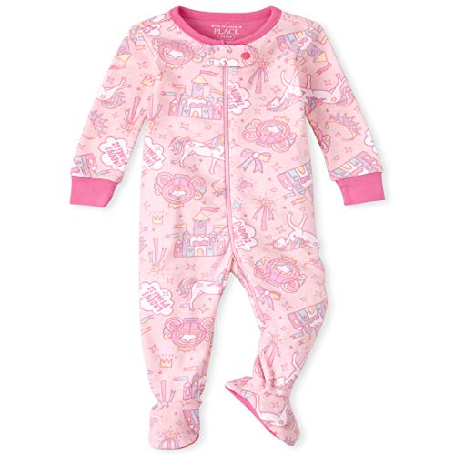 0194936513038 - THE CHILDRENS PLACE BABY AND TODDLER GIRLS MAGICAL SNUG FIT COTTON ONE PIECE PAJAMAS, CAMEO, 3-6MONTHS
