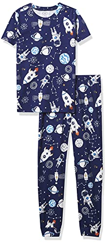 0194936513373 - THE CHILDRENS PLACE BABY AND TODDLER BOYS GLOW SPACE SNUG FIT COTTON PAJAMAS, THUNDER BLUE, 3T