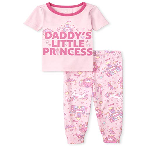 0194936554819 - THE CHILDRENS PLACE BABY AND TODDLER GIRLS DADDYS PRINCESS SNUG FIT COTTON PAJAMAS, CAMEO, 0-3MONTHS