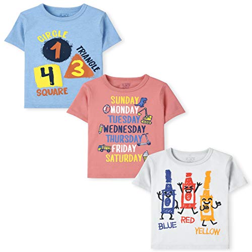 0194936587213 - THE CHILDRENS PLACE BABY AND TODDLER BOYS GRAPHIC TEE 3-PACK, MULTI CLR, 4T