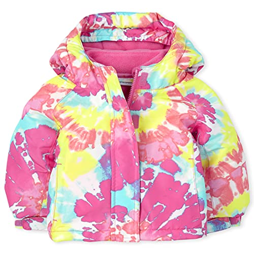 0194936759719 - THE CHILDRENS PLACE BABY TODDLER GIRLS 3 IN 1 WINTER JACKET WITH FLEECE LINING, IN THE PINK PRINT, 4T