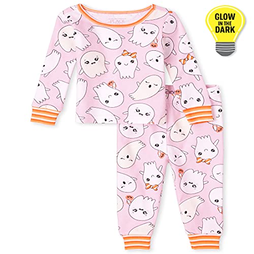 0194936788443 - THE CHILDRENS PLACE BABY TODDLER GIRL GHOSTS SNUG FIT COTTON PAJAMAS, PINK ADMIRER, 5T