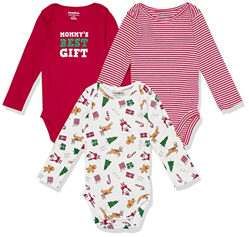 0194936882981 - THE CHILDRENS PLACE BABY LONG SLEEVE 100% COTTON ONESIE BODYSUITS 3-PACK, CHRISTMAS MULTIPACK, 3-6 MONTHS