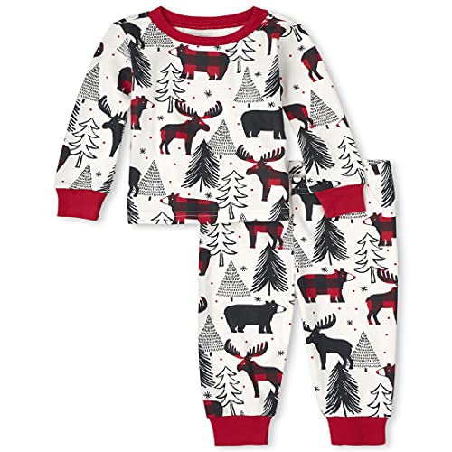 0194936902900 - THE CHILDRENS PLACE BABY AND TODDLER WINTER BEAR SNUG FIT COTTON PAJAMAS, BUNNYS TAIL, 5T