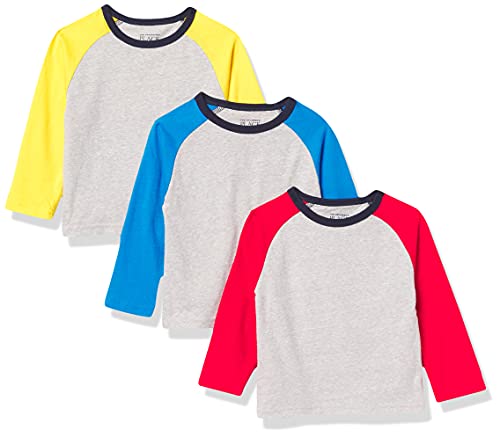 0194936905581 - THE CHILDRENS PLACE BABY TODDLER BOY LONG SLEEVE RAGLAN TOP 3-PACK, AT SEA/CUPIDS ARROW/TREASURE, 6-9 MONTHS