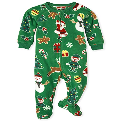 0194936921390 - THE CHILDRENS PLACE BABY AND TODDLER CHRISTMAS CREW FLEECE ONE PIECE PAJAMAS, HIGHLAND, 4T