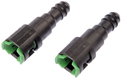 0019495076063 - DORMAN 800-084 FUEL LINE QUICK CONNECTOR FOR 5/16 IN. STEEL TO 3/8 IN. NYLON TUBING, PACK OF 2