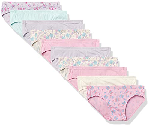 0194959456459 - HANES BABY GIRLS TODDLER 10-PACK PURE COMFORT UNDERWEAR, AVAILABLE IN BRIEF AND HIPSTER, ASSORTED-10 PACK, 4T-5T