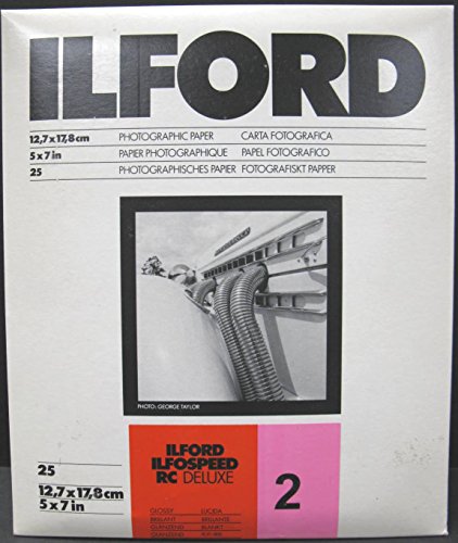 0019498606229 - ILFORD ILFOSPEED RC DELUXE GRADED PAPER 5 X 7, GRADE 2, GLOSSY, 25 SHEETS