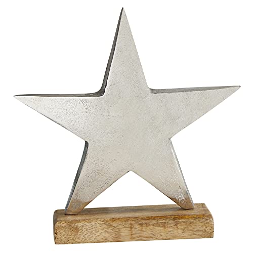 0195002074125 - 47TH & MAIN HOLIDAY TABLETOP DECOR, LARGE, SILVER STAR