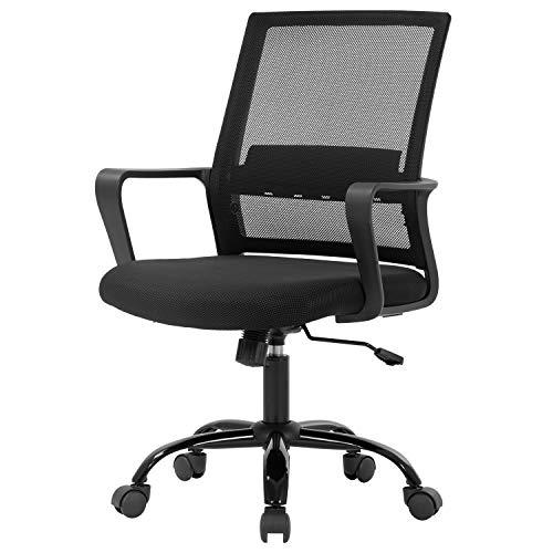 0195030016968 - OFFICE CHAIR ERGONOMIC DESK TASK CHAIR MESH COMPUTER CHAIR MID-BACK MESH HOME OFFICE SWIVEL CHAIR MODERN EXECUTIVE CHAIR WITH WHEELS ARMRESTS LUMBAR SUPPORT