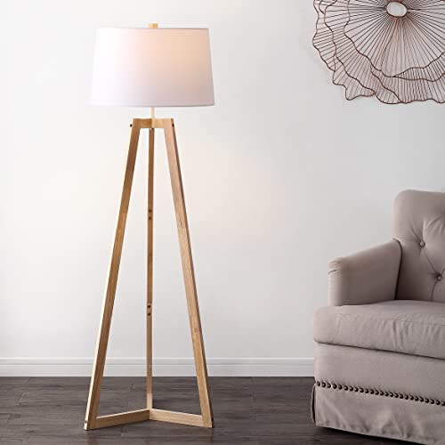 0195058175036 - SAFAVIEH LIGHTING COLLECTION ISMERIA MID-CENTURY MODERN NATURAL 59-INCH TRIPOD FLOOR LAMP (LED BULB INCLUDED)
