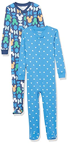 0195111624532 - AMAZON ESSENTIALS BABY DISNEY STAR WARS MARVEL SNUG-FIT COTTON FOOTED PAJAMAS, 2-PACK MICKEY OH BOY, 24 MONTHS