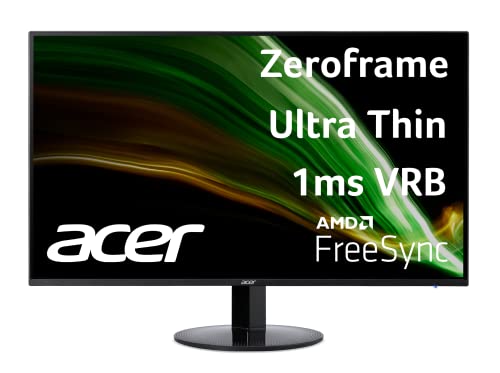 0195133136792 - ACER SB241Y ABI 23.8 FULL HD (1920 X 1080) VA MONITOR | AMD FREESYNC TECHNOLOGY | ULTRA-THIN | EDGE-TO-EDGE | ZERO-FRAME | 1MS (VRB) | 75HZ REFRESH RATE | (HDMI & VGA PORTS)