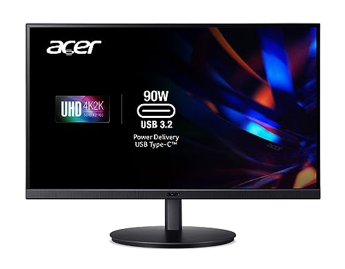 0195133179263 - ACER CB272K BMIPRUX 27 UHD 3840 X 2160 HOME OFFICE MONITOR | AMD FREESYNC | 4MS | 99% SRGB | DELTA E<1 | HEIGHT ADJUSTABLE STAND WITH TILT, SWIVEL & PIVOT (USB TYPE-C, DISPLAY PORT & HDMI PORTS)