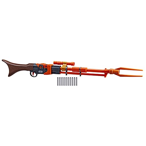 0195166142630 - NERF STAR WARS AMBAN PHASE-PULSE BLASTER, THE MANDALORIAN, SCOPE, 10 OFFICIAL ELITE DARTS, BREECH LOAD, 50.25 INCHES LONG