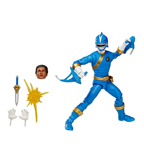0195166158198 - POWER RANGERS LIGHTNING COLLECTION WILD FORCE BLUE RANGER 6-INCH PREMIUM COLLECTIBLE ACTION FIGURE TOY, MULTIPLE ACCESSORIES, KIDS 4 AND UP