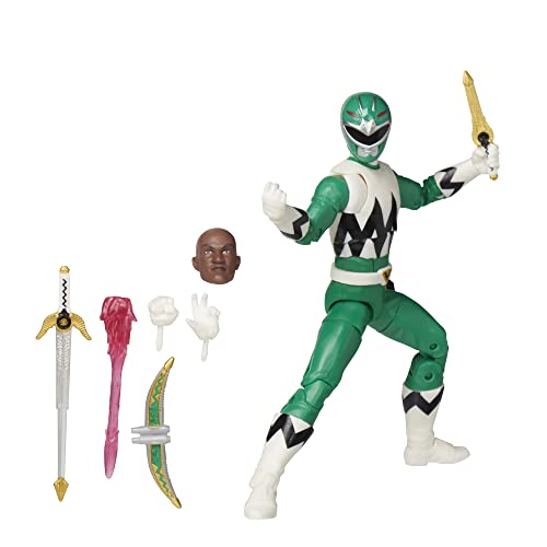 0195166158211 - POWER RANGERS LIGHTNING COLLECTION LOST GALAXY GREEN RANGER 6-INCH PREMIUM COLLECTIBLE ACTION FIGURE TOY WITH ACCESSORIES KIDS AGES 4 AND UP