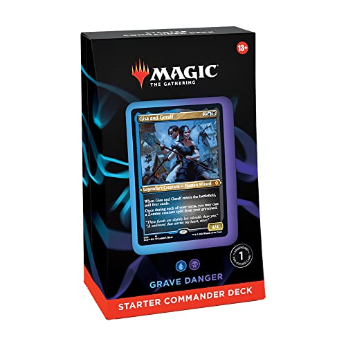 0195166186726 - MAGIC: THE GATHERING STARTER COMMANDER DECK – GRAVE DANGER (BLUE-BLACK)