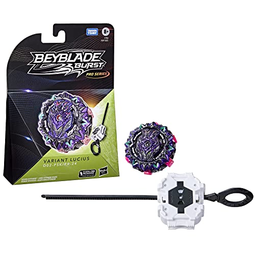 0195166204420 - BEYBLADE BURST PRO SERIES VARIANT LUCIUS SPINNING TOP STARTER PACK, DEFENSE TYPE BATTLING GAME TOP, TOY FOR KIDS AGES 8 AND UP