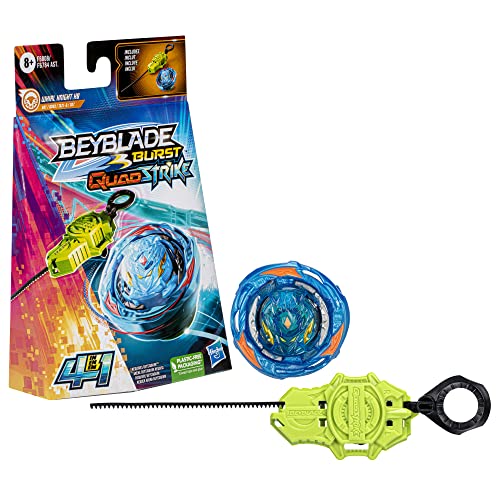 0195166204529 - BEYBLADE BURST QUADSTRIKE WHIRL KNIGHT K8 SPINNING TOP STARTER PACK, STAMINA/ATTACK TYPE BATTLING GAME WITH LAUNCHER, KIDS TOY SET