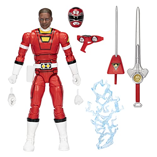 0195166218304 - POWER RANGERS LIGHTNING COLLECTION TURBO RED RANGER 6-INCH PREMIUM COLLECTIBLE ACTION FIGURE TOY WITH ACCESSORIES, KIDS AGES 4 AND UP
