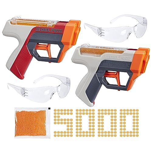 0195166235905 - NERF PRO GELFIRE DUAL WIELD PACK, 2 BLASTERS, NO-PRIME FIRING, 5000 GELFIRE ROUNDS, 2X 100 ROUND INTEGRATED HOPPERS, 2 EYEWEAR, AGES 14 & UP