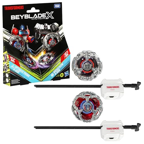 0195166265322 - BEYBLADE X TRANSFORMERS COLLAB OPTIMUS PRIME 4-60P VS. MEGATRON 4-80B MULTIPACK SET WITH 2 TOPS & 2 LAUNCHERS; BATTLING TOP TOYS FOR 8 YEAR OLD BOYS & GIRLS (AMAZON EXCLUSIVE)