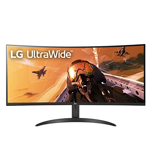 0195174010273 - LG 34WP60C-B 34-INCH 21:9 CURVED ULTRAWIDE QHD (3440X1440) VA DISPLAY WITH SRGB 99% COLOR GAMUT AND HDR 10, AMD FREESYNC PREMIUM AND 3-SIDE VIRTUALLY BORDERLESS SCREEN CURVED QHD TILT,BLACK