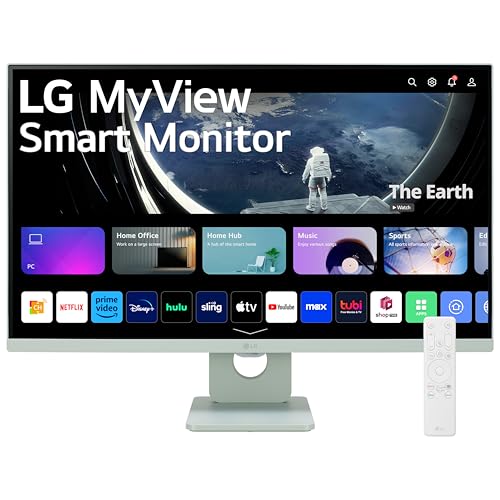 0195174080979 - LG 27SR50F-G MYVIEW SMART MONITOR 27-INCH FHD (1920X1080) IPS DISPLAY, WEBOS SMART MONITOR, THINQ HOME DASHBOARD, THINQ APP, REMOTE CONTROL, 5WX2 SPEAKERS, AIRPLAY 2 SCREEN SHARE BLUETOOTH, GREEN