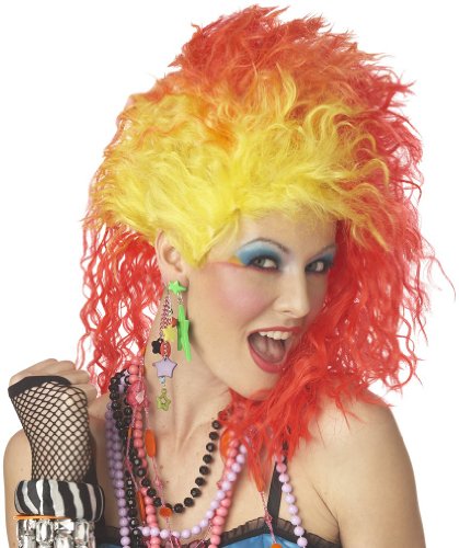 0019519024216 - CALIFORNIA COSTUMES WOMEN'S TRUE COLORS WIG, RED/YELLOW, ONE SIZE
