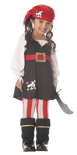 0019519027170 - PRECIOUS LIL' PIRATE GIRL'S COSTUME,TODDLER L (4-6) , ONE COLOR