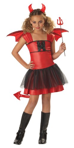 0019519027354 - CALIFORNIA COSTUME COLLECTION GIRLS DEVIL DARLING CHILD COSTUME BLACK/RED SMALL