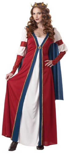 0019519049578 - CALIFORNIA COSTUMES RENAISSANCE QUEEN, RED/BLUE, X-LARGE COSTUME