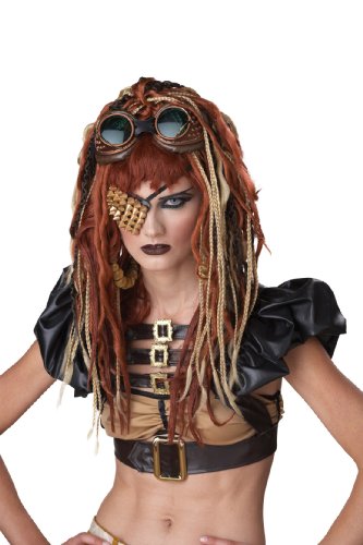 0019519053940 - CALIFORNIA COSTUMES BROWN APOCALYPSE DREADS WIG, BROWN/BLONDE/RED, ONE SIZE