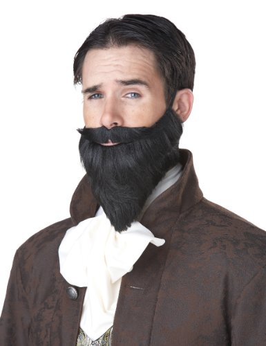 0019519087303 - CALIFORNIA COSTUMES WOMEN'S THE SHAKESPEARE MOUSTACHE AND BEARD STEAMPUNK MUSKETEER REN FAIRE, BLACK, ONE SIZE