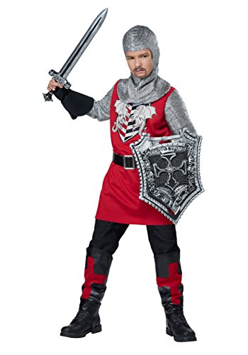 0019519122608 - CALIFORNIA COSTUMES BRAVE KNIGHT COSTUME, RED/BLACK, LARGE
