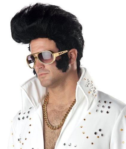 0019519700356 - CALIFORNIA COSTUMES MEN'S ROCK N' ROLL WIG,BLACK,ONE SIZE