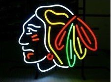 0019522526950 - NHL STANLEY CUP CHICAGO BLACKHAWKS HOCKEY REAL NEON BEER BAR PUB LIGHT SIGN19X15