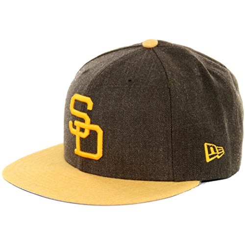 0195501394731 - NEW ERA 950 HEATHER ACTION SAN DIEGO PADRES CO SNAPBACK HAT (BROWN/GOLD) CAP